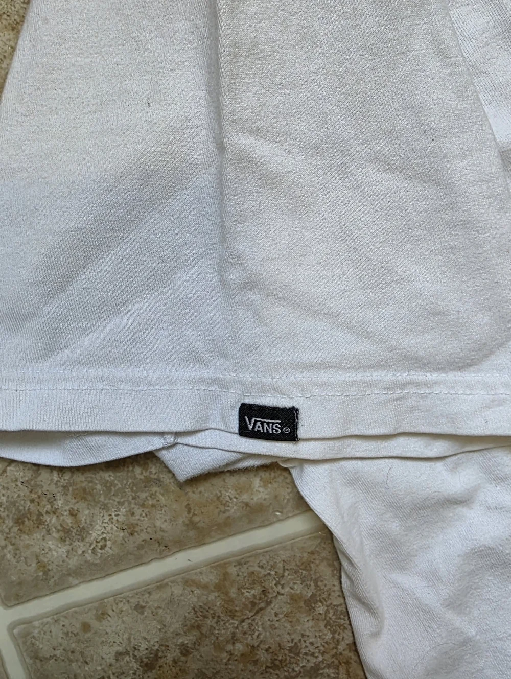 Vans Off The Wall Graphic Tee White Colorblock Logo Size XL